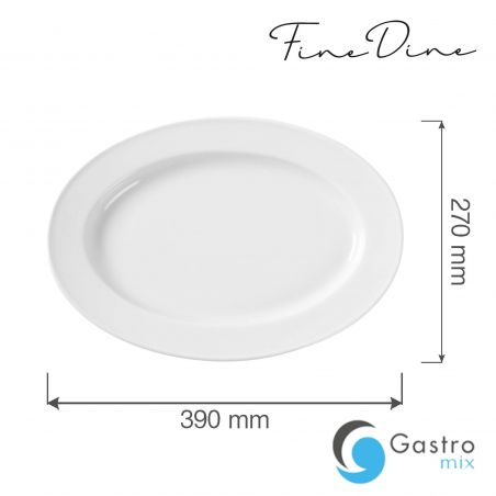 Półmisek owalny Bianco 390x270 mm | 799291 FINE DINE 