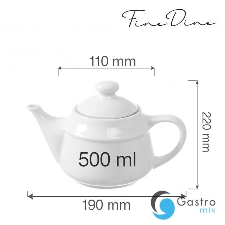 Dzbanek do herbaty Bianco 500 ml | 799314 FINE DINE 