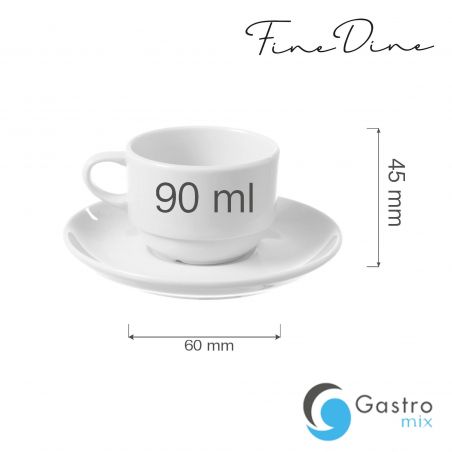 Filiżanka sztaplowana Bianco 90 ml | 799376 FINE DINE 