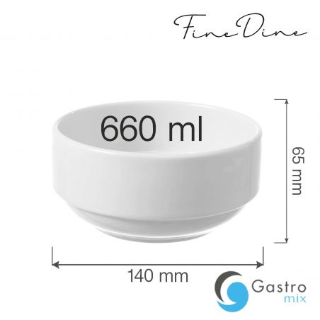Miska sztaplowana Bianco 140 mm | 799468 FINE DINE 