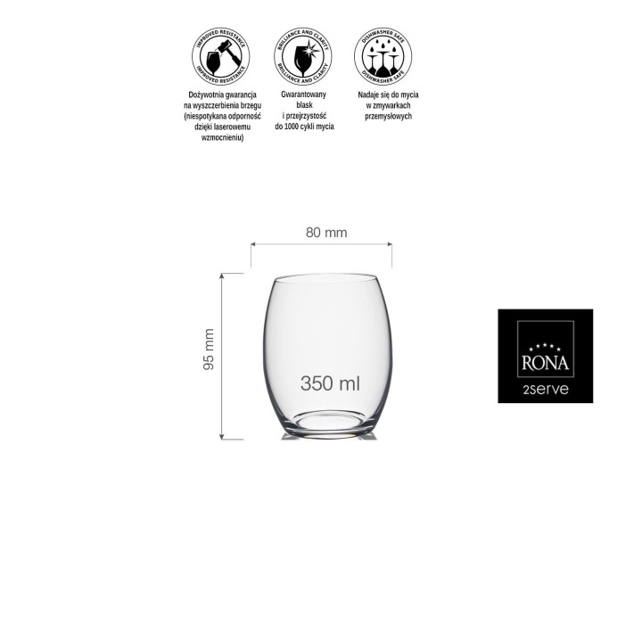 Szklanka 350ml do soku Ratio| 49321500 FINE DINE