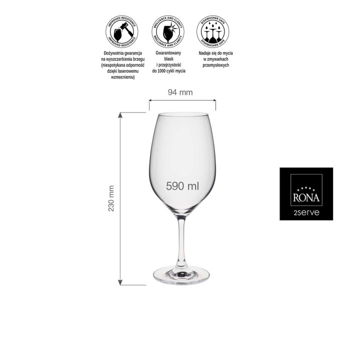 Kieliszek 590ml do wina bordeaux Edition|60500000 FINE DINE
