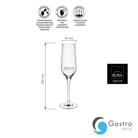 Kieliszek  220ml  do szampana Martina| 61030700 FINE DINE 