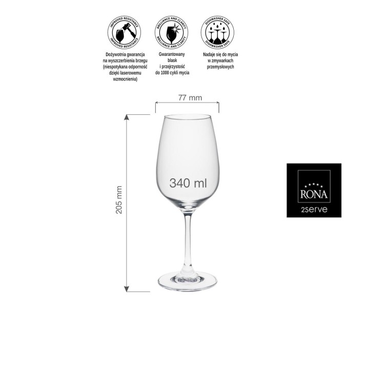 Kieliszek 340ml do wina Ratio| 63390100 FINE DINE