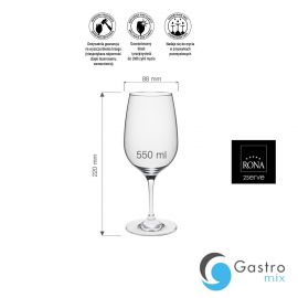  Kieliszek 550ml do win czerwonych Ratio | 63391000 FINE DINE