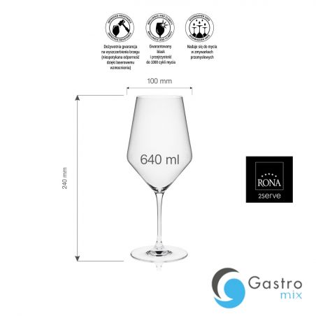 Kieliszek 640ml do wina bordeaux Edge| 68290000 FINE DINE 