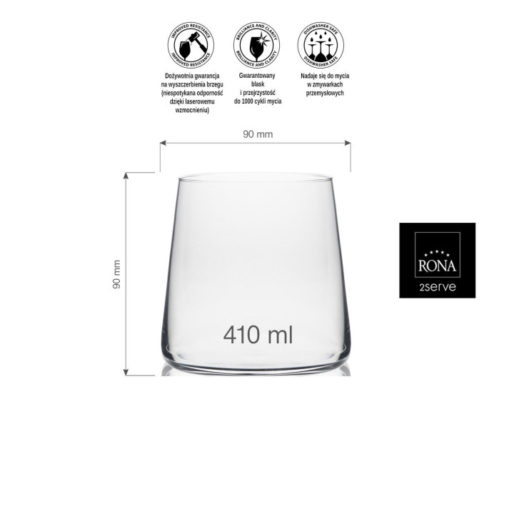 Szklanka niska 410ml Mode| 70481660 FINE DINE