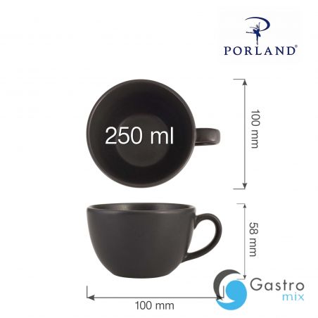 Filiżanka elegancka Coal 250 ml | 04ALM001515 FINE DINE 