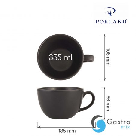 Filiżanka elegancka Coal 320 ml | 04ALM001517 FINE DINE 