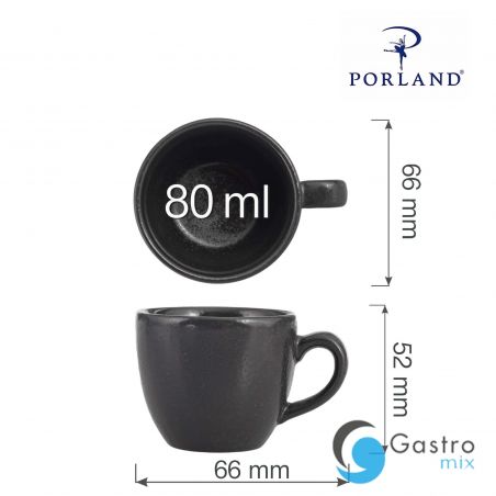 Filiżanka elegancka do espresso Coal 80 ml | 04ALM001716 FINE DINE 