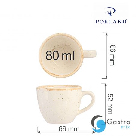 Filiżanka elegancka do espresso Sand 80 ml | 04ALM001721 FINE DINE 