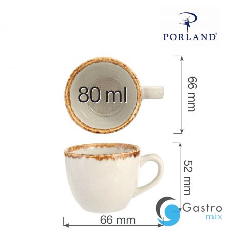 Filiżanka elegancka do espresso Ashen 80 ml | 04ALM001722 FINE DINE 