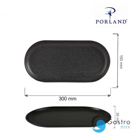 Półmisek owalny Coal 300x150 mm | 04ALM001952 FINE DINE 