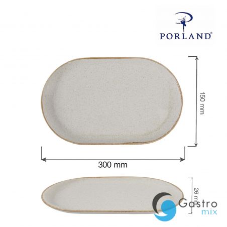 Półmisek owalny Sand 300x150 mm | 04ALM001955 FINE DINE 