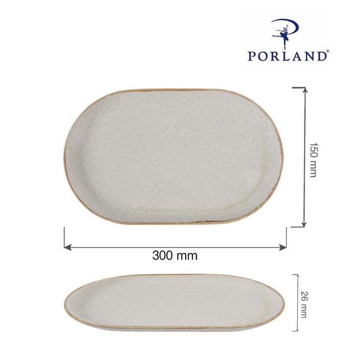 Półmisek owalny Sand 300x150 mm | 04ALM001955 FINE DINE