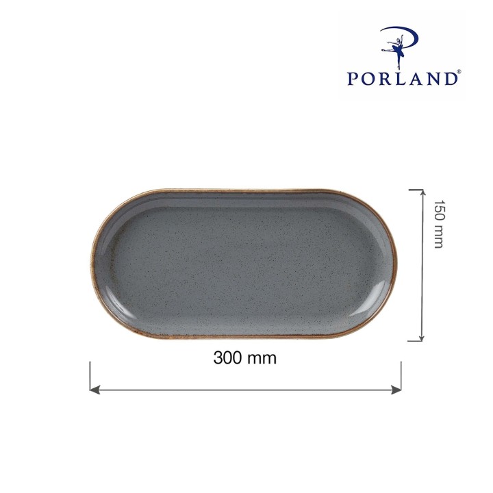 Półmisek owalny Stone 300x150 mm | 04ALM002443 FINE DINE