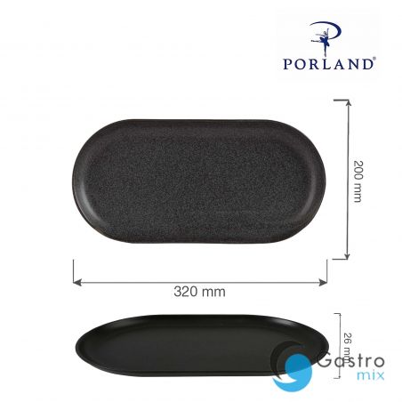 Półmisek owalny Coal 320x200 mm | 04ALM002564 FINE DINE 