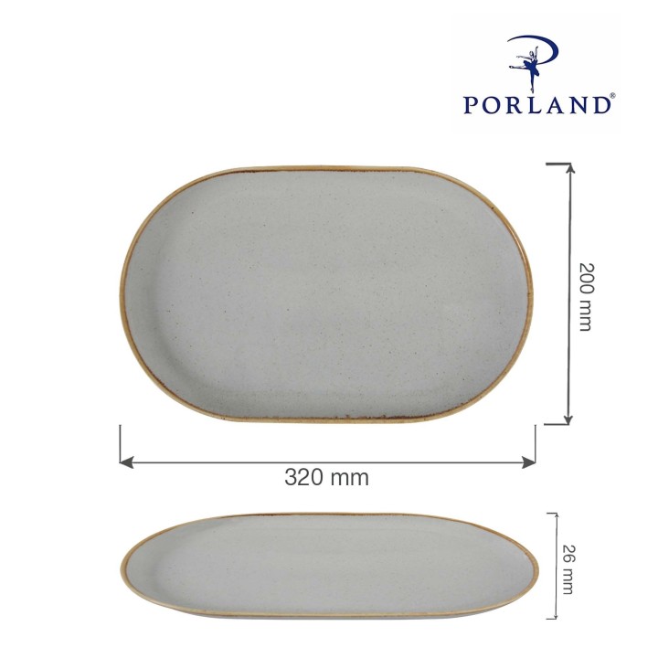 Półmisek owalny Ashen 320x200 mm  | 04ALM002566 FINE DINE