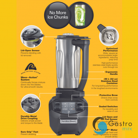 Blender barmański HBB 255 Rio z dzbankiem ze stali | HBB255S-CE fine dine 