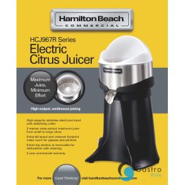  Elektryczna wyciskarka do cytrusów dla gastronomii HCJ967-CE, Hamilton Beach Commercial |...