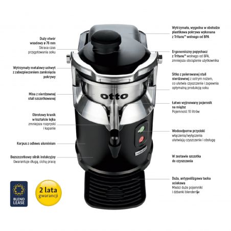Profesjonalna sokowirówka dla gastronomii HJE960-CE otto™ 1200W, Hamilton Beach Commercial |... 