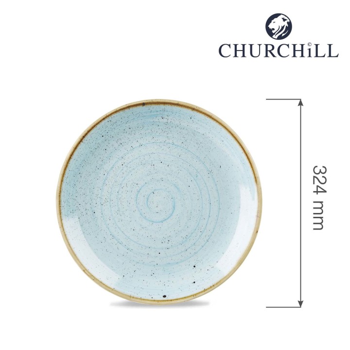 Talerz płytki Stonecast Duck Egg Blue 324 mm | SDESEV121 FINE DINE