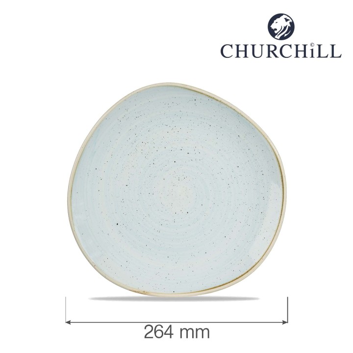 Talerz płytki o organicznym kształcie Stonecast Duck Egg Blu 264 mm | SDESOG101 FINE DINE