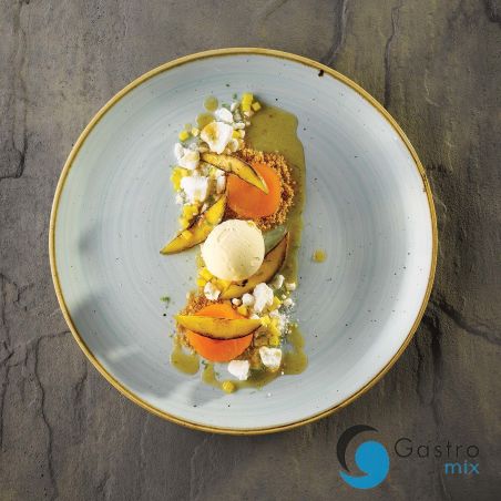 Talerz płytki o organicznym kształcie Stonecast Duck Egg Blu 264 mm | SDESOG101 FINE DINE 