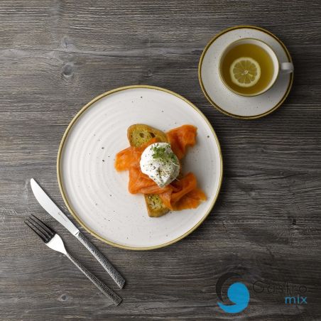 Talerz płytki z rantem 210 mm Stonecast Barley White  | SWHSWP211 FINE DINE 