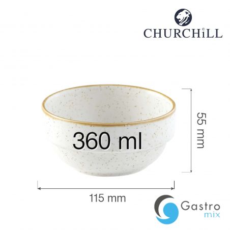 Miska sztaplowana Stonecast Barley White 115x(H)55 mm | SWHSVB141 FINE DINE 