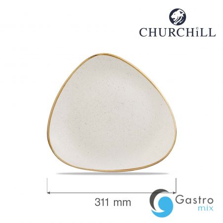 Talerz trójkątny 311 mm Stonecast Barley White | SWHSTR121 FINE DINE 