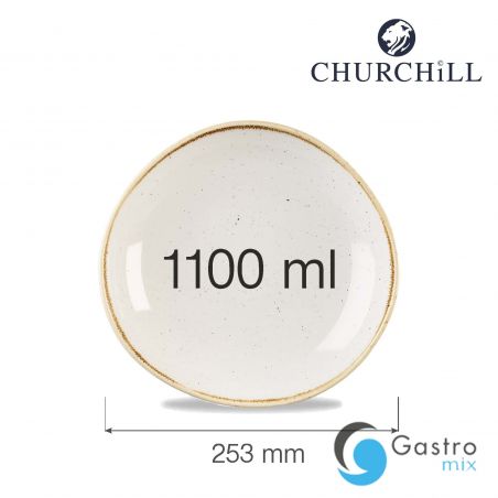 Miska 1100 ml o organicznym kształcie Stonecast Barley White | SWHSOGB11 FINE DINE 