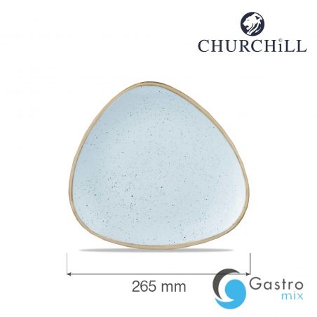 Talerz trójkątny Stonecast Duck Egg Blue 265 mm | SDESTR101 FINE DINE 
