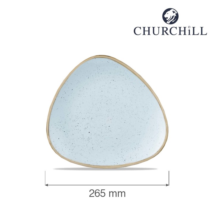 Talerz trójkątny Stonecast Duck Egg Blue 265 mm | SDESTR101 FINE DINE