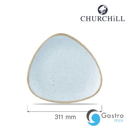 Talerz trójkątny Stonecast Duck Egg Blue 311 mm | SDESTR121 FINE DINE 