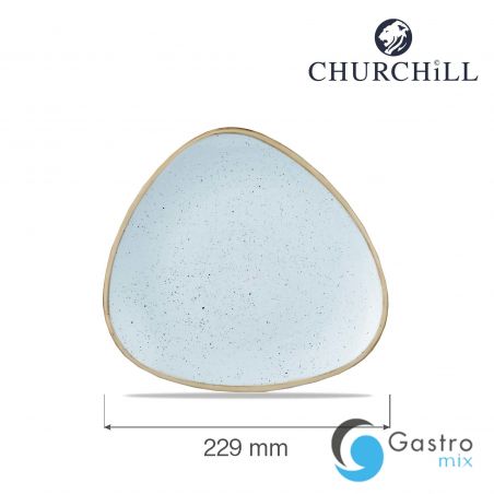 Talerz trójkątny Stonecast Duck Egg Blue 229 mm | SDESTR91 FINE DINE 