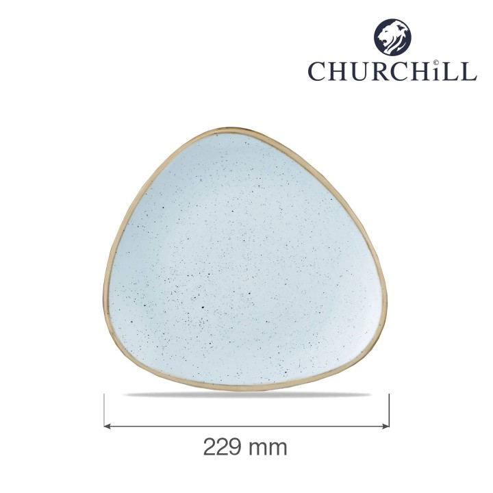 Talerz trójkątny Stonecast Duck Egg Blue 229 mm | SDESTR91 FINE DINE