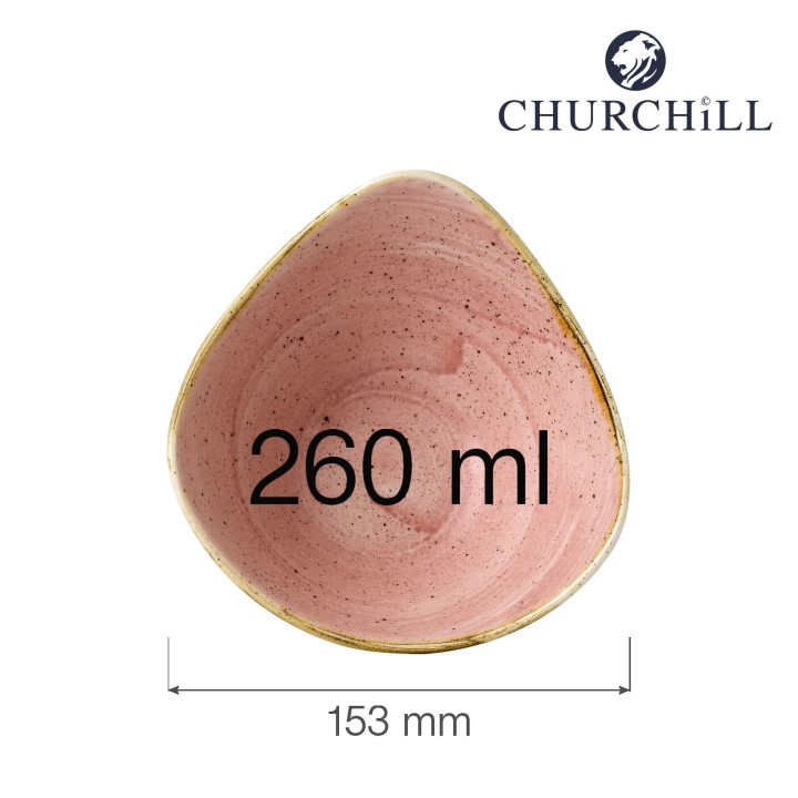 Miska trójkątna Stonecast Petal Pink 153 mm, 260 ml   | SPPSTRB61 FINE DINE