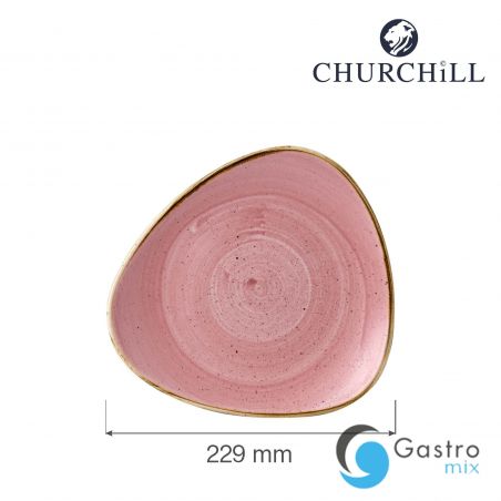 Talerz trójkątny 229 mm Stonecast Petal Pink  | SPPSTR91 FINE DINE 