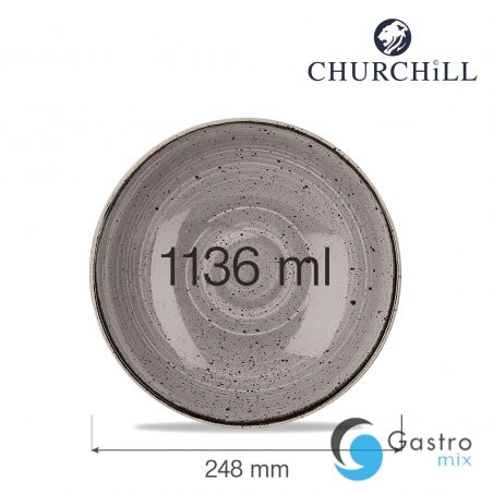 Miska coupe Stonecast Peppercorn Grey 1136 ml | SPGSEVB91 FINE DINE 