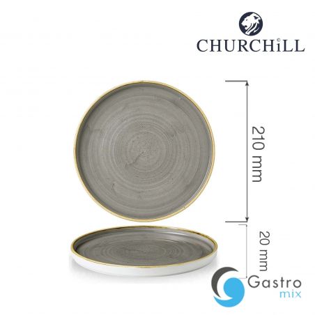 Talerz płytki z rantem Stonecast Peppercorn Grey 210 mm | SPGSWP211 FINE DINE 