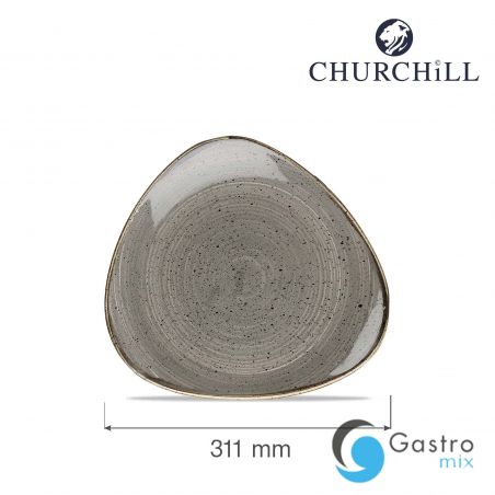 Talerz trójkątny 311 mm Stonecast Peppercorn Grey | SPGSTR121 FINE DINE 