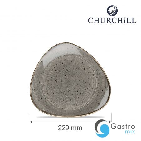 Talerz trójkątny 229 mm Stonecast Peppercorn Grey | SPGSTR91 FINE DINE 