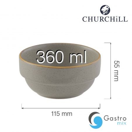 Miska sztaplowana Stonecast Grey 115x(H)55 360 ml | SPGSVB141 FINE DINE 