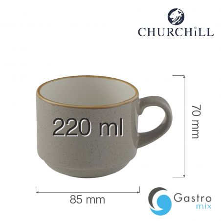 Filiżanka sztaplowana Stonecast Grey 220 ml | SPGSVSC81 FINE DINE 
