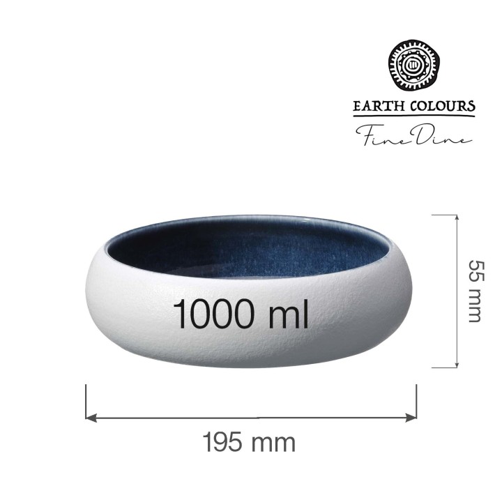 Miska Goro White Blue 195mm | 768631 fine dine