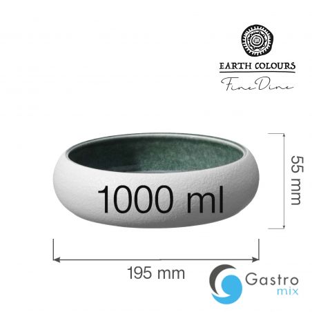 Miska Goro White Green 195mm | 768662 fine dine 
