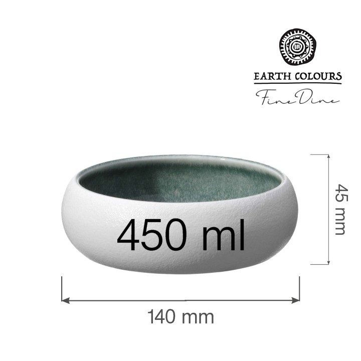 Miska Goro White Green 140mm | 768648 fine dine