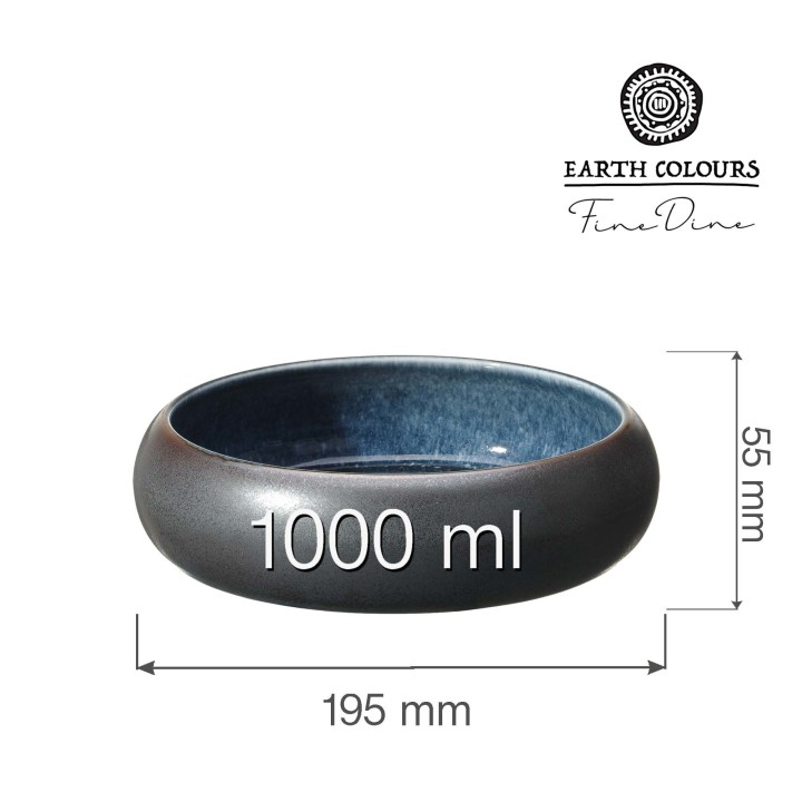 Miska Goro Brown Blue 195mm | 768693 fine dine
