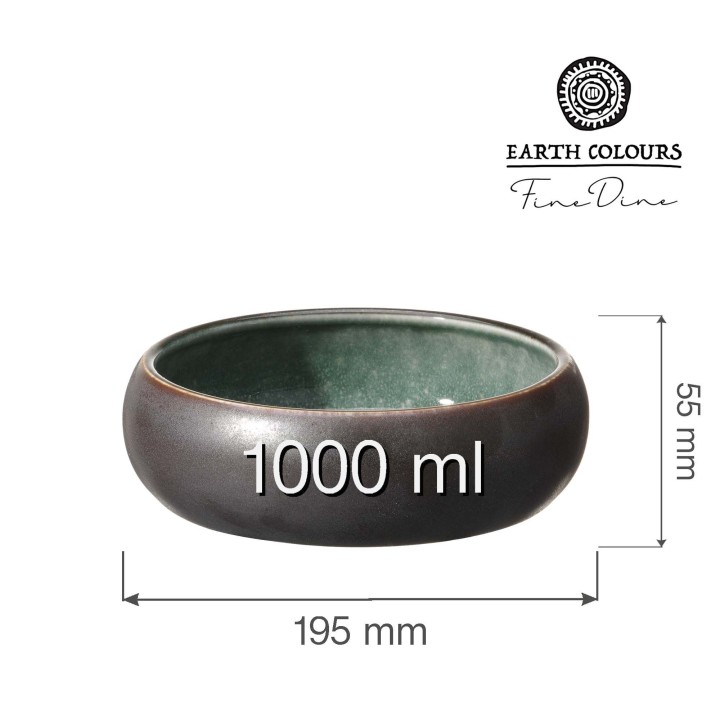 Miska Goro Brown Green 195mm | 768723 fine dine